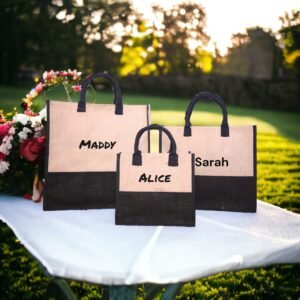 Burlap gift bags