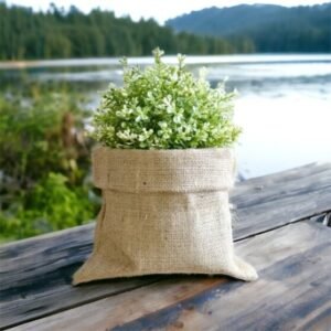 Rustic flower baskets