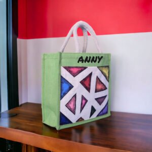 Custom burlap tote bag