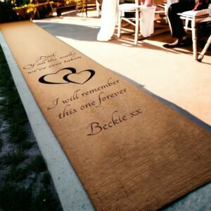 Personalised aisle runner