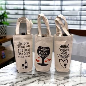 Canvas wine bag