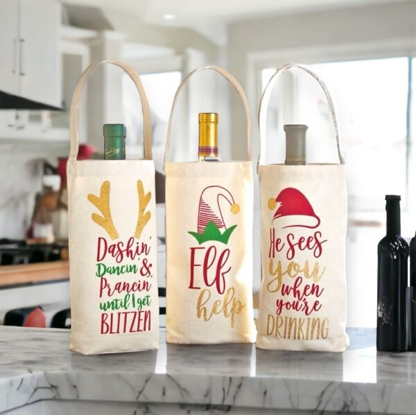 Canvas wine bag